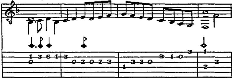 Example 2.14: # 41, &ldquo;Fantasia&rdquo; compás 38-41. $^{145}$