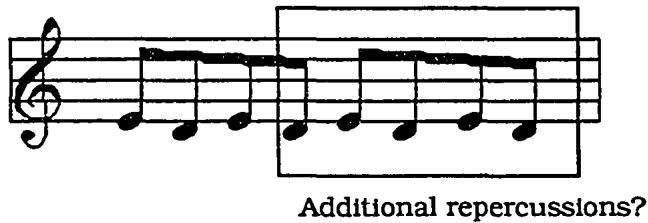 Example 5.1: Possible interpretation of Venegas&rsquo;s first vihuela quiebro. Rhythmic values are editorial and could be changed in context.