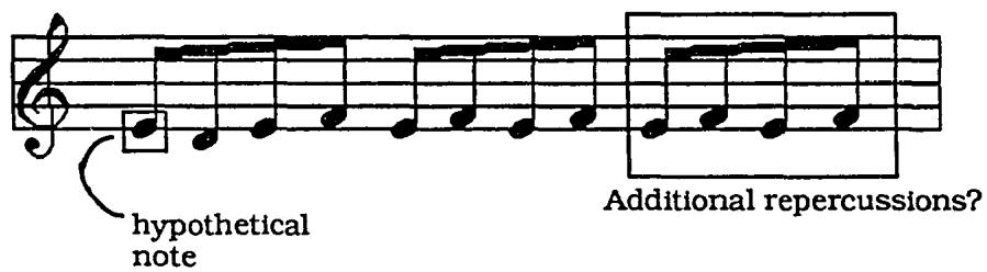 Example 5.3A: Possible interpretation of left-hand quiebro assuming Venegas did not mention striking of main note.
