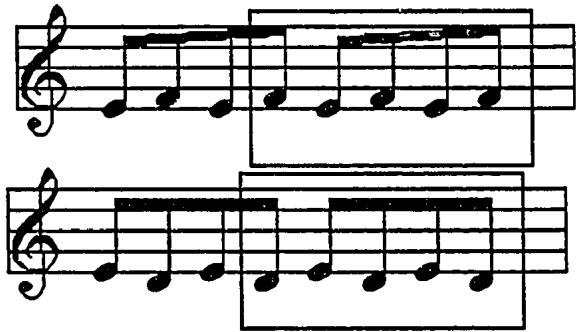 Example 5.4: Realization of Bermudo&rsquo;s two redobles. Rhythmic values are editorial and could be changed in context.