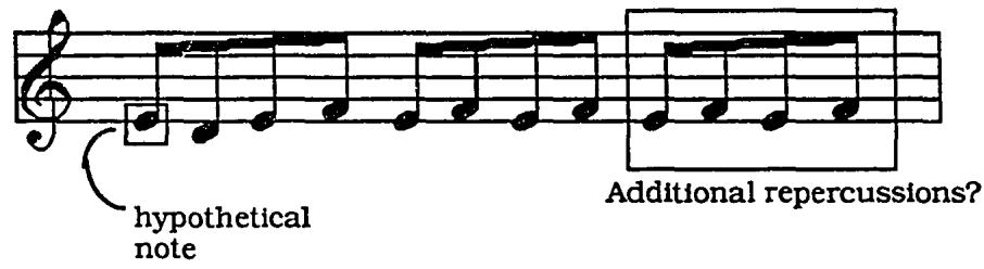 C. Possible interpretation of left-hand quiebro assuming Venegas did not mention striking of main note.