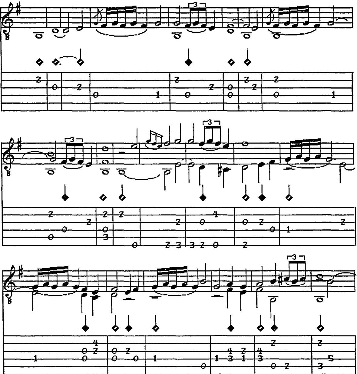 Example 5.17: Mudarra&rsquo;s intabulation of the &ldquo;Pleni&rdquo; from Josquin&rsquo;s Missa faisant regrets (excerpt) with ornaments added in musical realization. 251