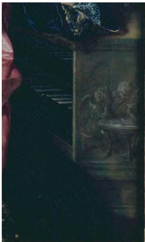 Figura 4.11: Retrat d’Elisabeth Jacquet, François de Troy (detall)