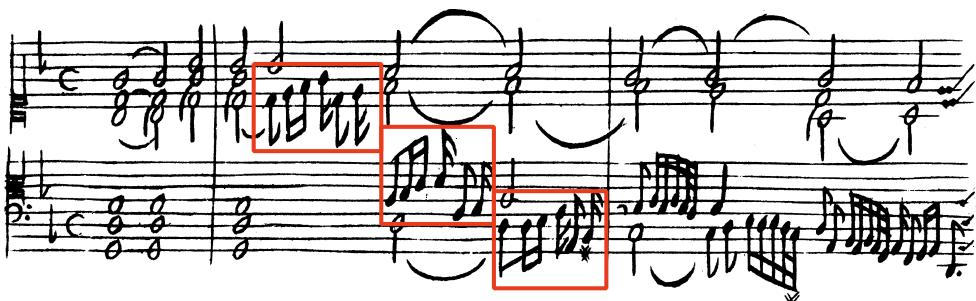 Beispiel 5: Girolamo Frescobaldi, Primo libro di toccate, Toccata Quarta (S. 10, T. 1–3)