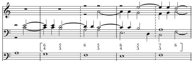 Beispiel 22: Heinrich Scheidemann, O Lux Beata Trinitas (oben) und Matthias Weckmann, O Lux Beata Trinitas, Vers 6 (unten)