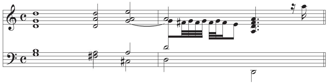 Figure 3 – Rossi, Toccata sesta, mes. 1-2.
