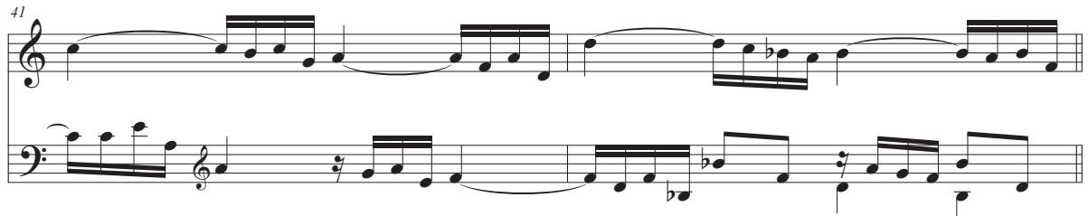 Figure 18 – Rossi, Toccata quinta, mes. 39-42.