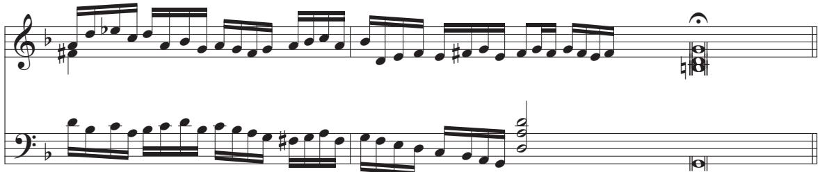 Figure 28 – Frescobaldi, Toccata prima, du premier Livre, mes. finales.
