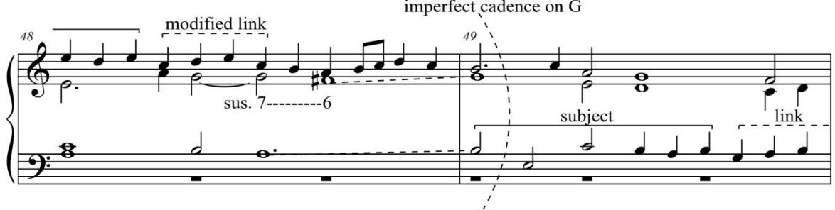 imperfect cadence on G
