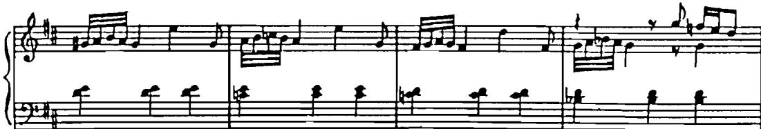 Example 5a: A. Soler, Sonata, R. 86, bb. 15 - 18: (syncopations)