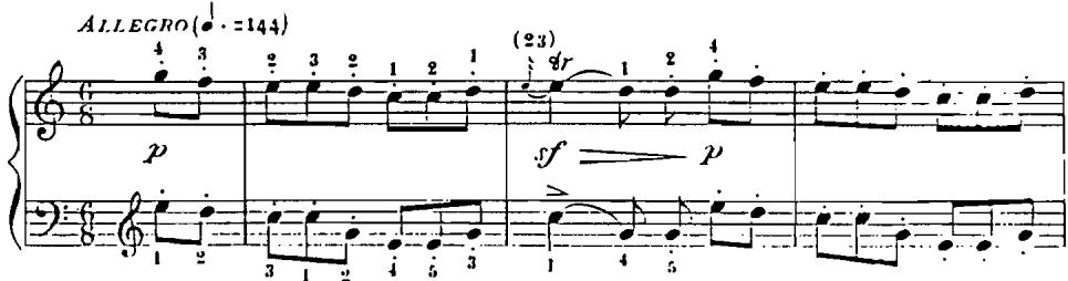 Example 7b: D. Scarlatti, Sonata, K. 159, bb.: 1 - 3: (jota)
