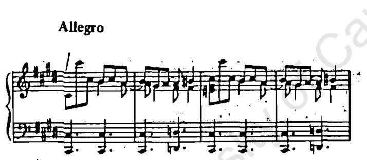 Another Iberian folk music rhythm is that of the charrada (ex. 8a) from the province of Salamanca. It is interesting to note Soler&rsquo;s modification (ex. 8b):