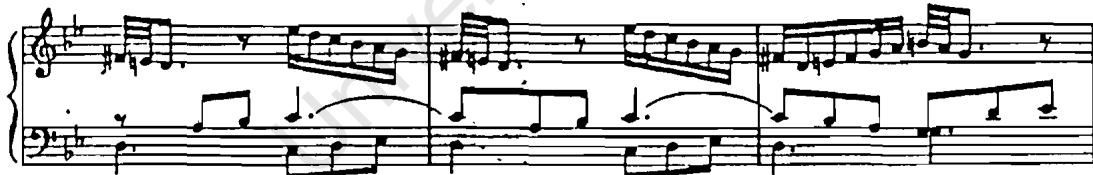 The use of the augmented second (ex. 14a), and the Phrygian mode (ex. 14b) both derive from Byzantine style, which left an impression on Iberian music, and, in turn, on both Scarlatti (ex. 14c) and Soler: