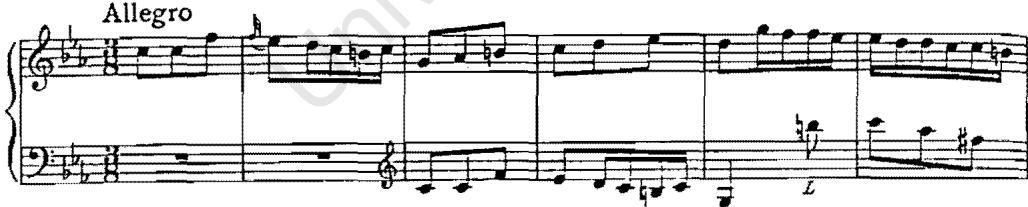 Soler further uses the Aeolian mode (ex. 15a) and imitates Semitic chanting. (ex. 15b)
(Heimes, 1965:175):