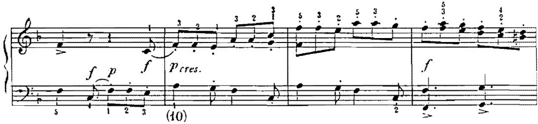 Example 16c: D. Scarlatti, Sonata, K. 435, bb. 1 - 3: (castanets)