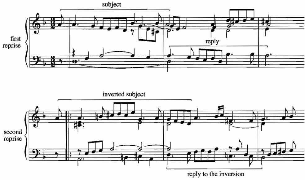 Example 2.1. Courante, French Suite in D minor