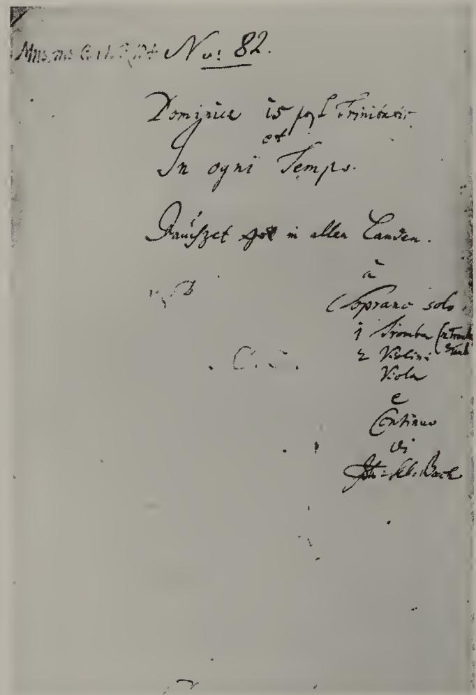 PLATE 3. P 104: BWV 51, Title page