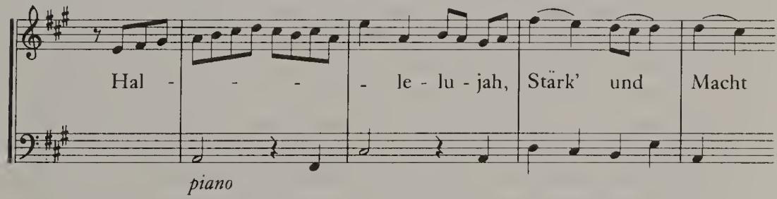 Example 12.7. BWV 29/3, mm. 20–23；It is not necessary to entertain here (aloud) any naive speculations as to whether this thematic similarity has any bearing on the dating of the pre-autograph version of the A-major sonata. But considered in
