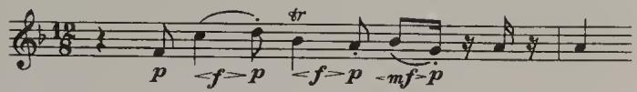 Example 13.3a. BWV 1/1, m. 1: Violino II concertante, Harnoncourt rendition