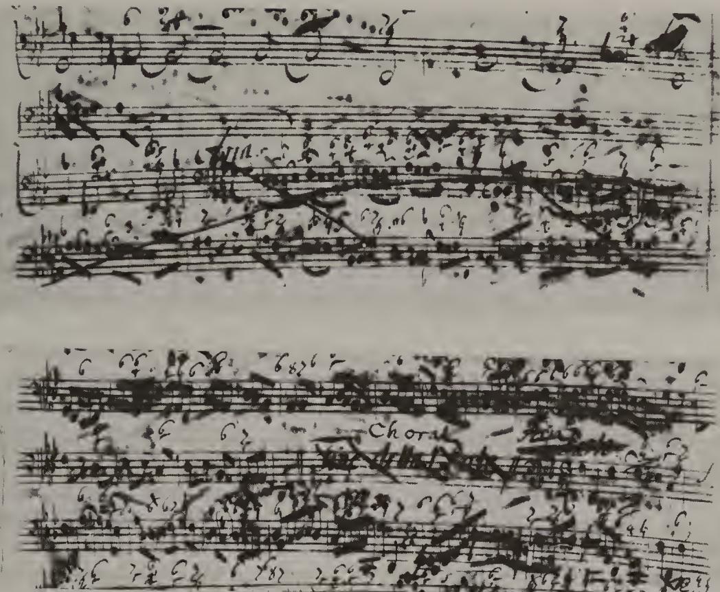 PLATE 39. Original Continuo Part of BWV 102, P 97/3, with C. P. E. Bach&rsquo;s alterations.