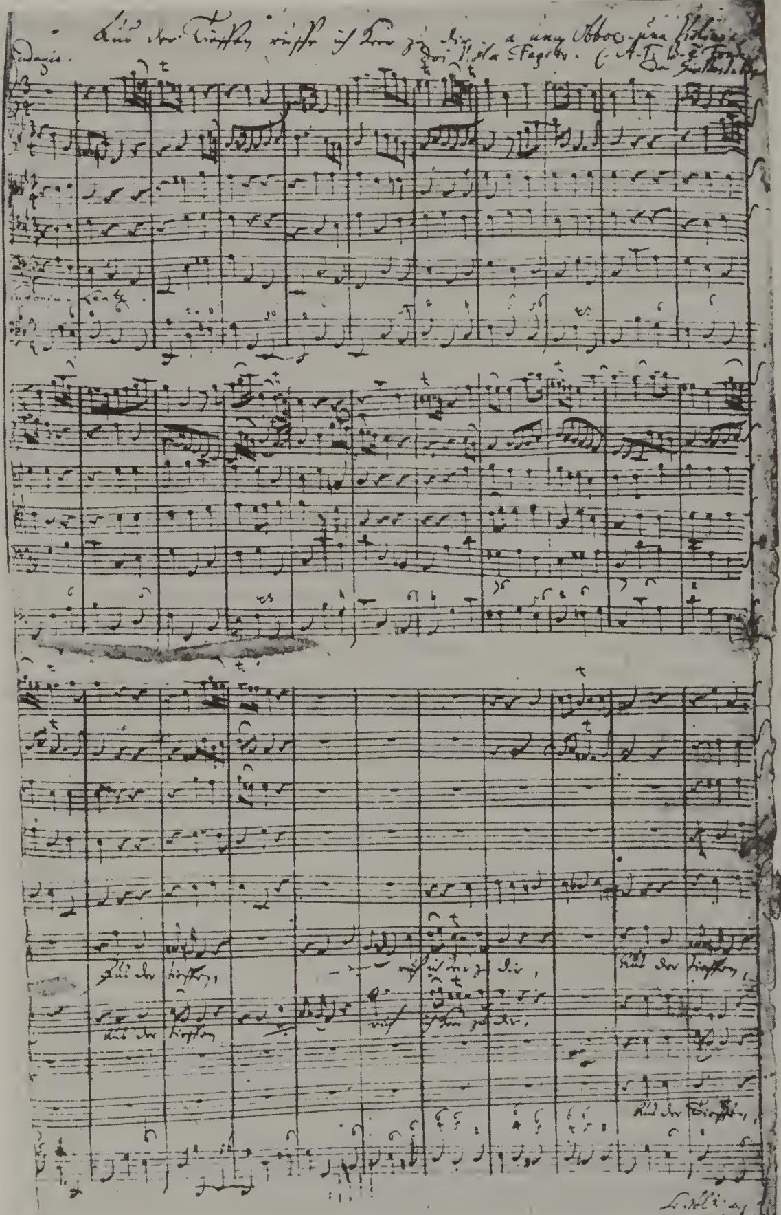 PLATE 6. Autograph score, Private Possession (PP), f. 1 $^{r}$ : BWV 131/(1), mm. 1–33