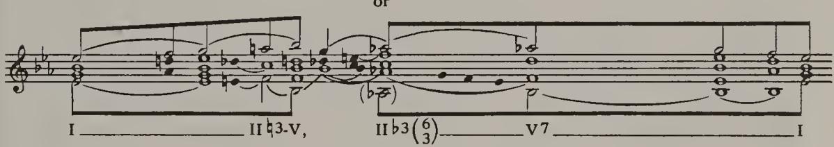It is part of the tonal logic of this scheme that the approach to $b&rsquo;&lsquo;b$ be reinforced harmonically with an applied dominant sonority and melodically with its leading tone, $a&rsquo;&lsquo;b$ , and that the return from $b&rsquo;&lsquo;b$ to $e&rsquo;&lsquo;b$ be underlined by the cancellation of that $a&rsquo;&lsquo;b$ , or, what is the same thing, by the definitive reinstatement of $a&rsquo;&lsquo;b$ , now as part of the &ldquo;natural&rdquo; dominant seventh, $Bb^7$ . In short, the essential tonal drama of this design centers on the changing inflection of the fourth degree in ascent and descent within the basic arc. $^{20}$ It will therefore be the first substantial piece of business of the second half of the ritornello to introduce the $a&rsquo;&lsquo;b$ in the appropriate harmonic context (this occurs in m. 11). An $a&rsquo;&lsquo;b$ in m. 8 would have been, in the truest sense of the word, &ldquo;profoundly&rdquo; premature.