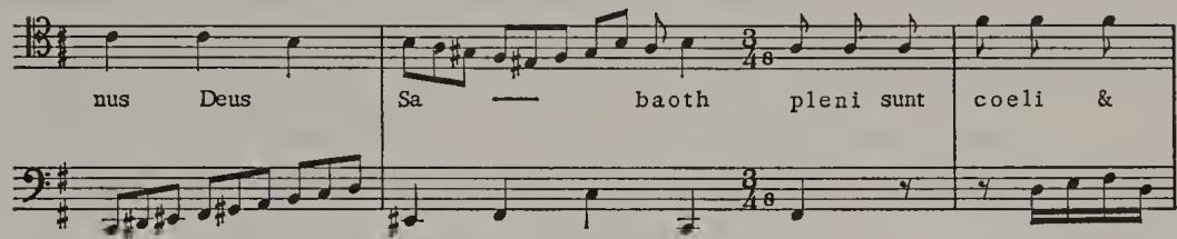 Example 10.10. BWV 232/21, &ldquo;Sanctus,&rdquo; mm. 46–54: Final version. P 13/1, f. 5 $^{r}$