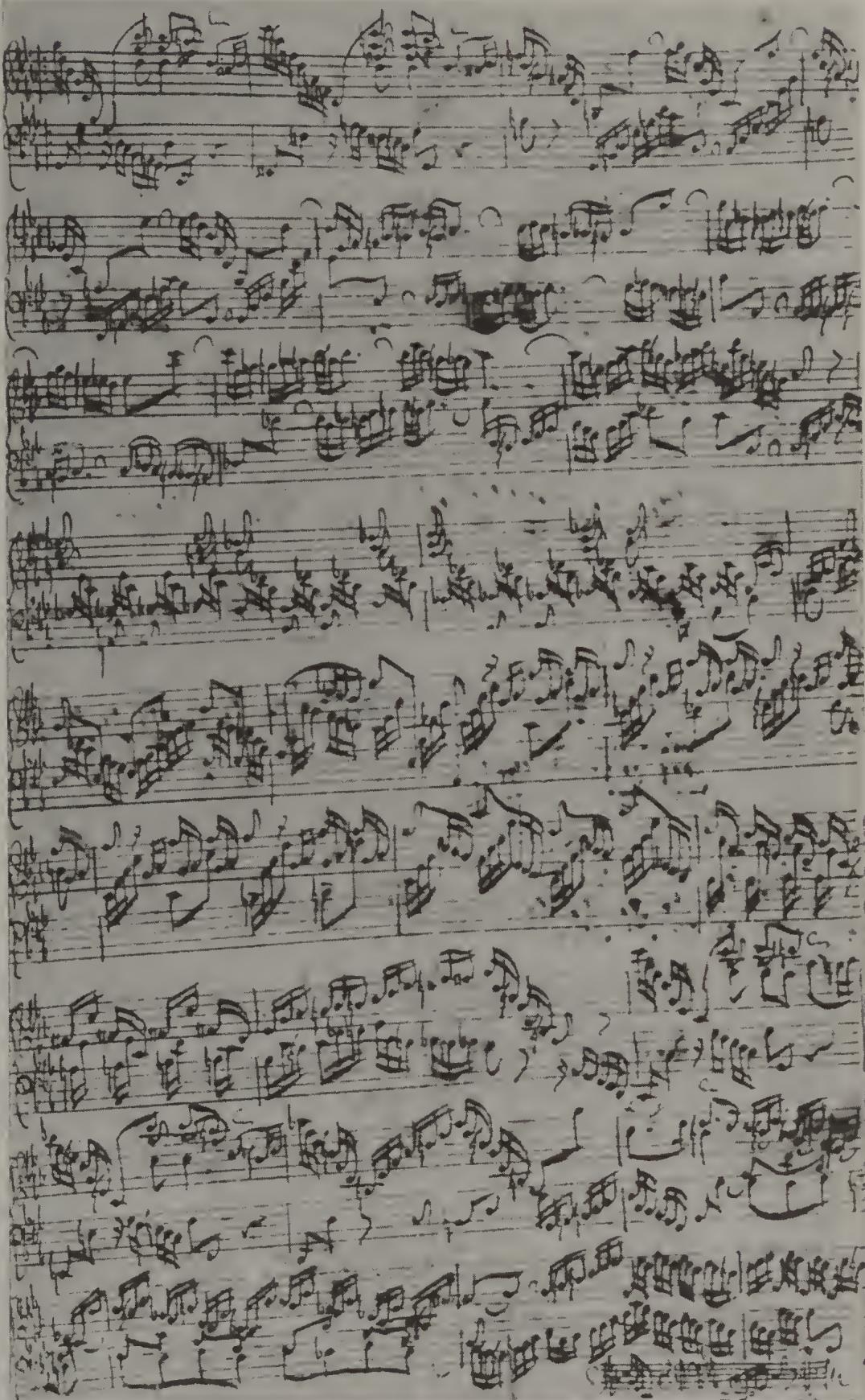 PLATE 33. Bach Choir, f. 1 $^{v}$ : BWV 906, mm. 17–40