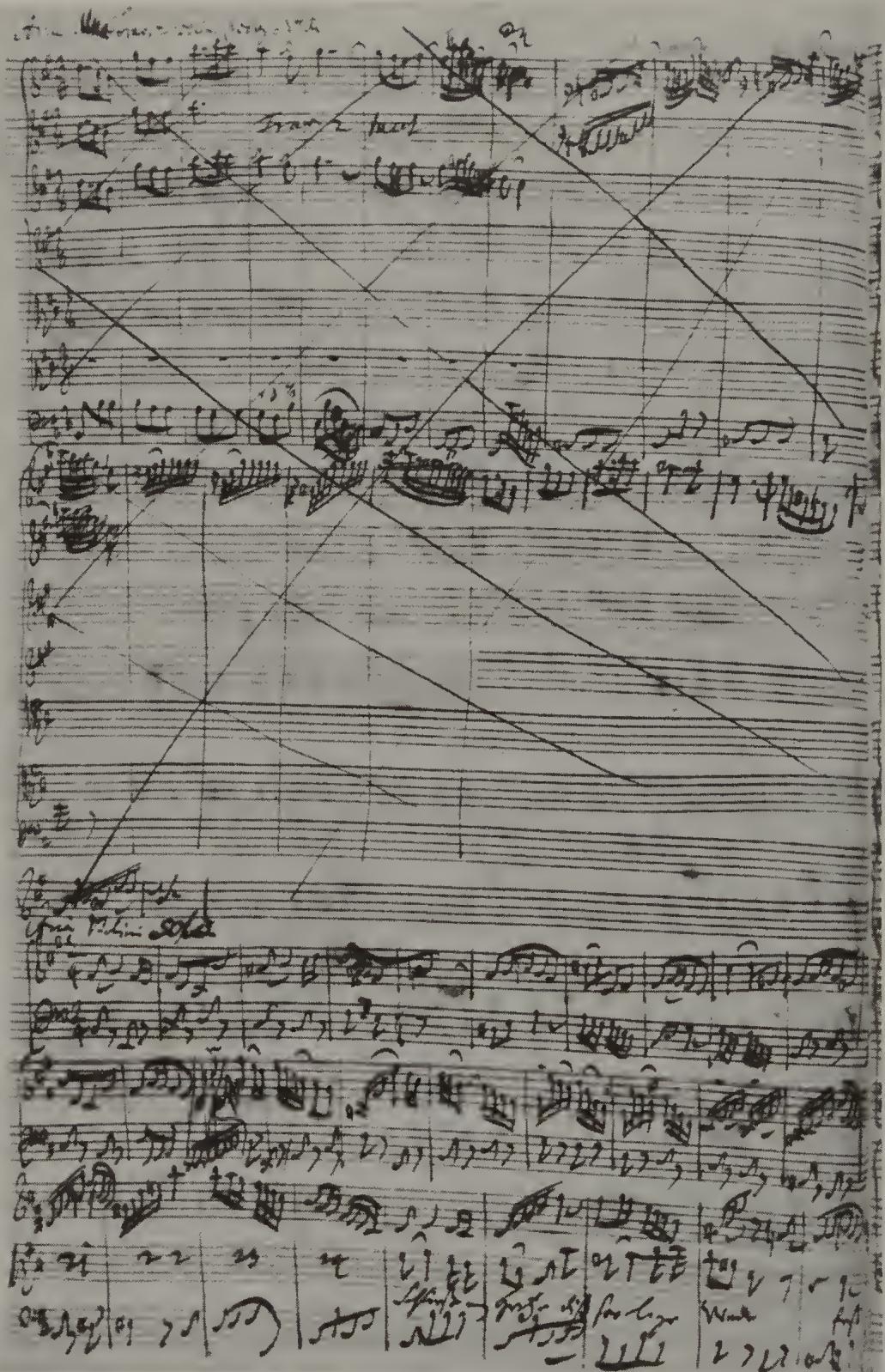 PLATE 24. Autograph score, SPK P 32, f. 31 $^{v}$ : BWV 248/31, Draft for &ldquo;Schliesse, mein Herze&rdquo;
