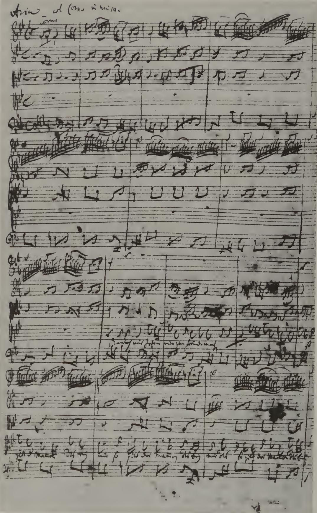 PLATE 26. Autograph score, P 99, f. 7v: BWV 105/5, mm. 1-4