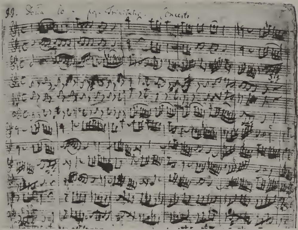 PLATE 35. Autograph score, P 97, f. 1 $^{r}$ (top): BWV 102/1, mm. 1-11a