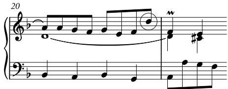 Example 6 Contrapunctus 8, bars 20–21