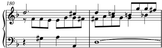 Example 12 Contrapunctus 8, bars 180–181