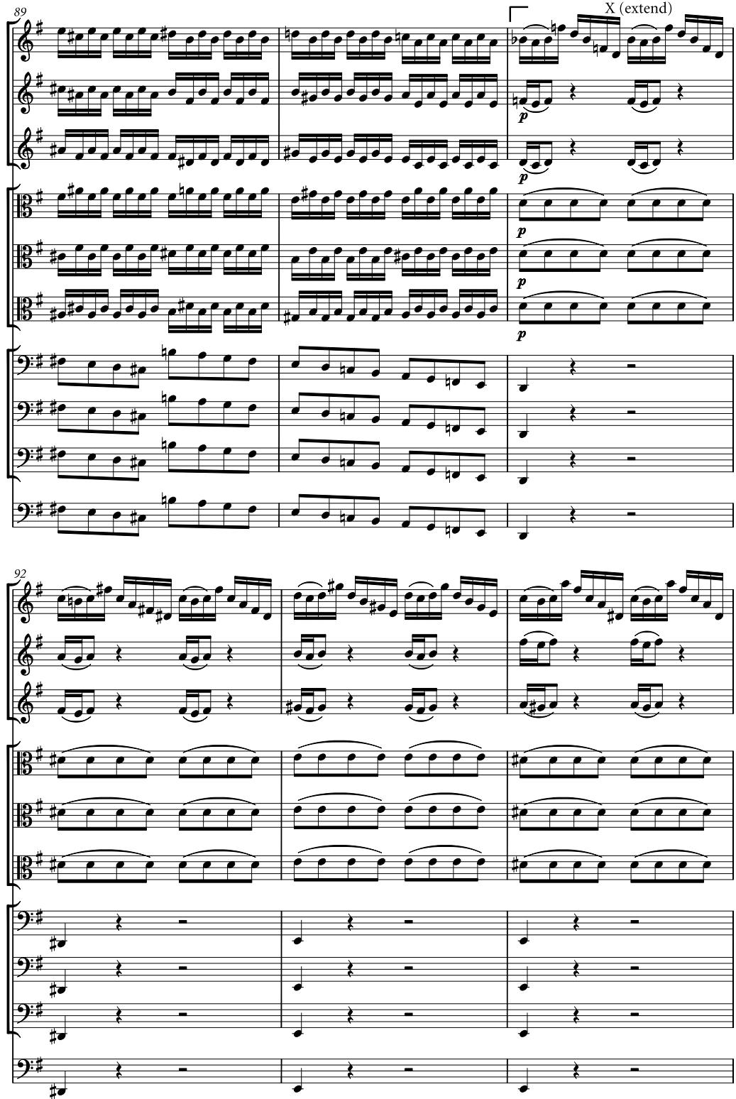 Example 2b ‘Brandenburg’ Concerto No. 3, BWV1048/i, bars 89–100