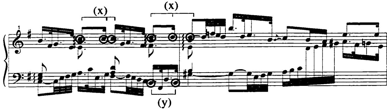 Example 13: Motive c, Allemanda, mm. 3-4.