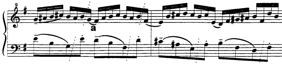 Example 43: Toccata, mm. 9-10.