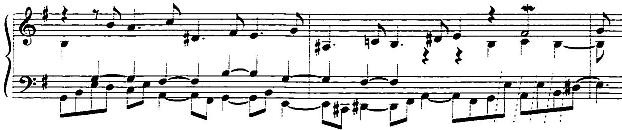 Example 65: Gigue, mm. 31-33.