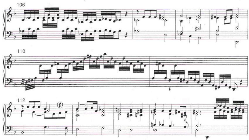(d) bars 106-116.