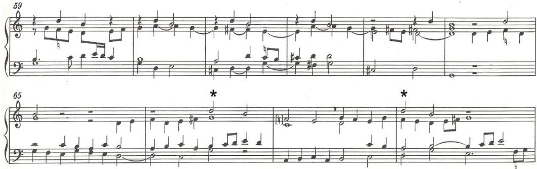 The rhythmic content of the motif is also conspicuous: the two notes basically correspond to the tactus (basic pulse). While the motif is often notated as equalvalue notes, it implies the iambic rhythm (· –), because the first note nearly always falls on the upbeat and the second on the downbeat. Its rhythmic variants