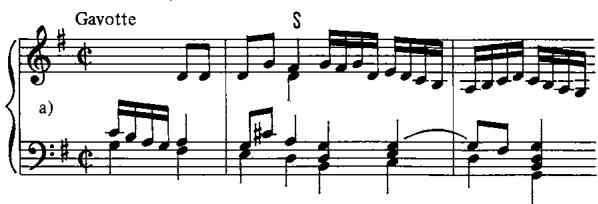 EX.2. Anonymous, Suite in G Major, Kast Incerta 68: a, mvt. 4, mm. ob-2a; b, mvt. 7, mm.1-4
