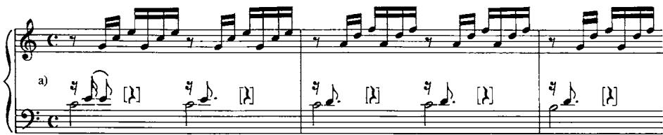 EX.8. a, Prelude in C Major, BWV 846a/1, mm.1-4.
b, Prelude in G Major, BWV 860/1, mm.1-2
