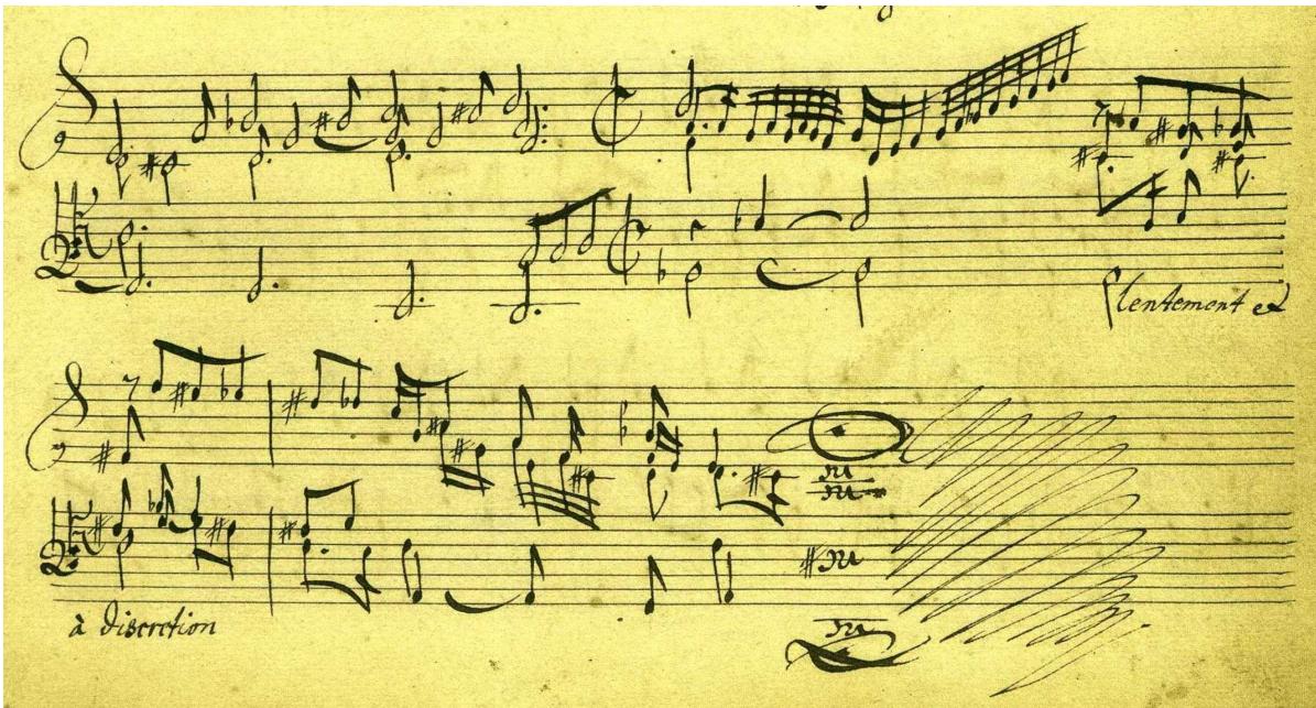Example 6. Toccata 2, closing passage to be played “slowly and with discretion,” from SA 4450