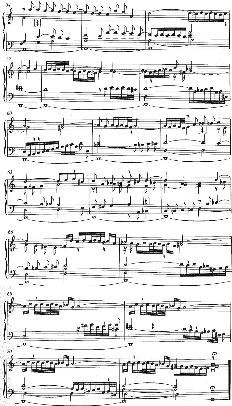 Es. 2: G. Frescobaldi, Toccata quinta, miss. 54-71.