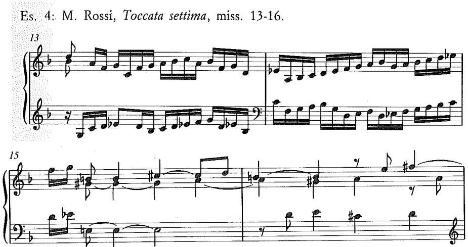 Ex. 5. Rossi, Toccata 7, mm. 79–87
