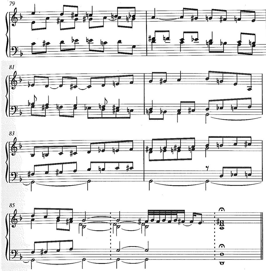 Es. 5: M. Rossi, Toccata settima, miss. 79-87.