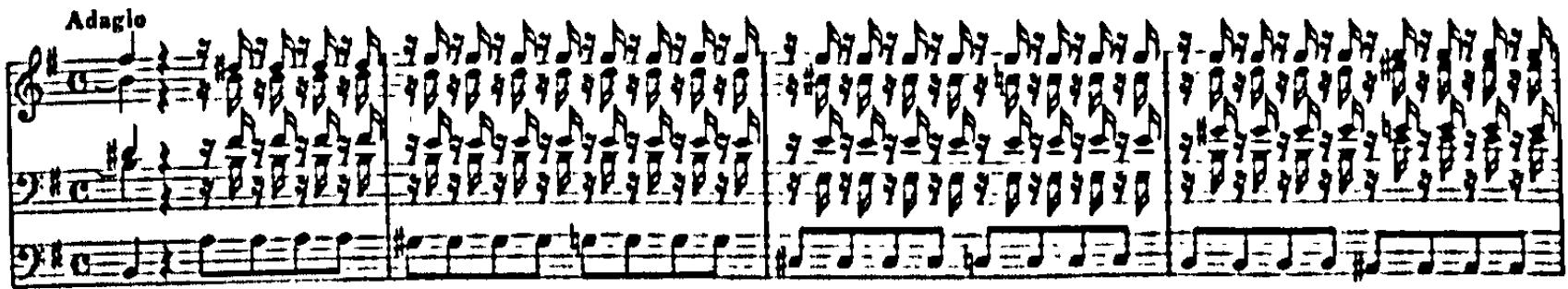 Example 95. N. Bruhns: chordal section (bars 126-129)