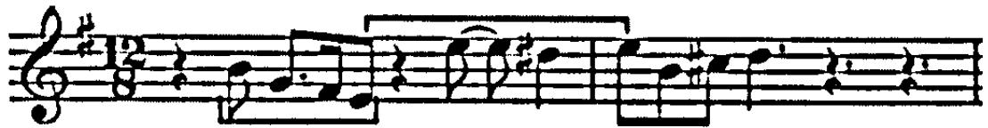 Example 98. N. Bruhns: confirmatio subject, bars 132-133 (detail)