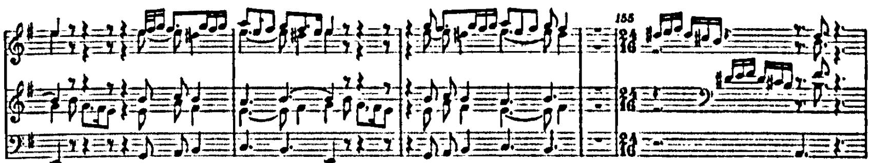 Example 99. N. Bruhns: amplificatio and peroratio (bars 151-155)