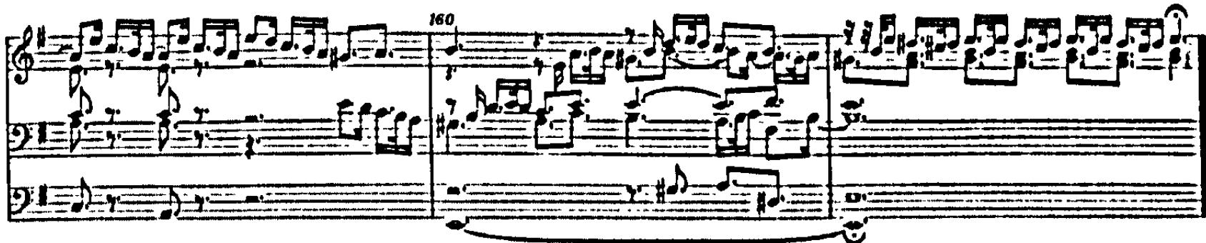 Example 100. N. Bruhns: peroratio (bars 159-161)