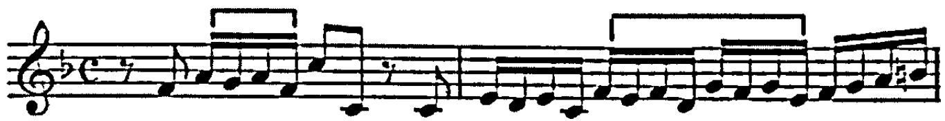 Example 105. BuxWV 144: confirmatio fugue (bars 18-19)